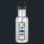 Eat Sleep Baseball Waterfles<br><div class="desc">Ik hou van eten,  slapen en honkbal spelen. Baseball is mijn leven.</div>