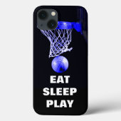 Eat Sleep Basketball Blue Black Case-Mate iPhone Case (Achterkant)