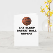 Eat Sleep Basketball Herhaal 2 Kaart (Gele Bloem)