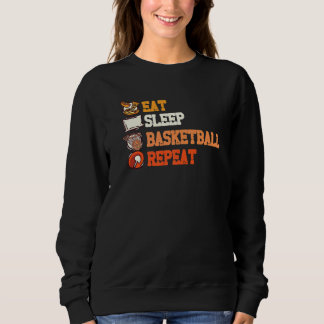 Eat Sleep Basketball Herhaal Ball Sports League Te Trui