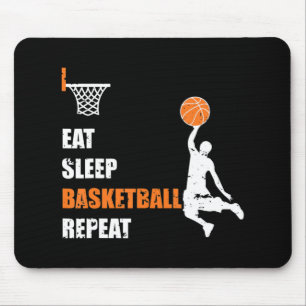 Eat Sleep Basketball Herhaal Basketball Boys en G Muismat