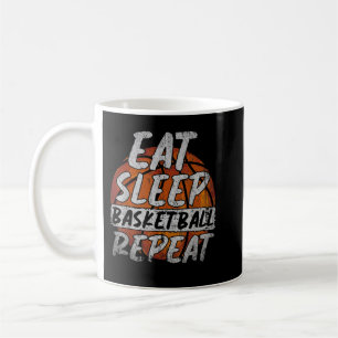 Eat Sleep Basketball Herhaal Basketball Player Bas Koffiemok