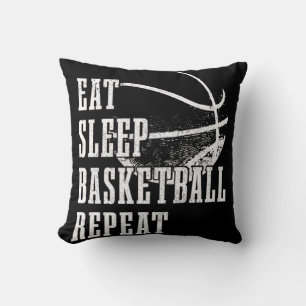 Eat Sleep Basketball Herhaal Basketball Player Coa Kussen