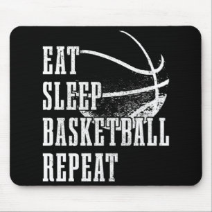 Eat Sleep Basketball Herhaal Basketball Player Coa Muismat