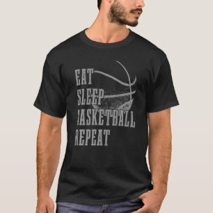 Eat Sleep Basketball Herhaal Basketball Player Coa T-shirt