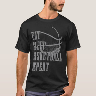 Eat Sleep Basketball Herhaal Basketball Player Coa T-shirt
