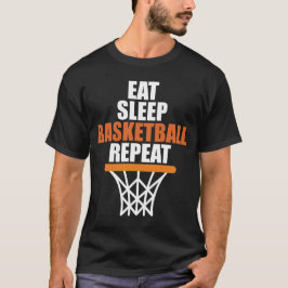 Eat Sleep Basketball Herhaal Basketball T-shirt