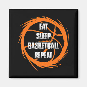 Eat Sleep Basketball Herhaal de coach van de teams Magneet