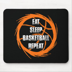 Eat Sleep Basketball Herhaal de coach van de teams Muismat