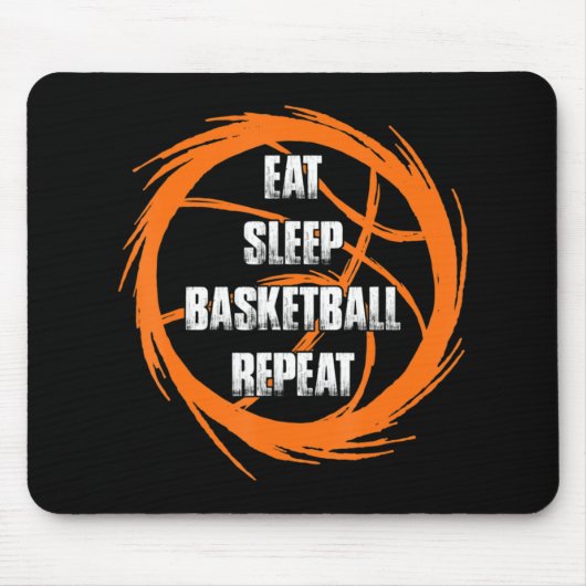 Eat Sleep Basketball Herhaal de coach van de teams Muismat (Voorkant)