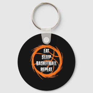 Eat Sleep Basketball Herhaal de coach van de teams Sleutelhanger