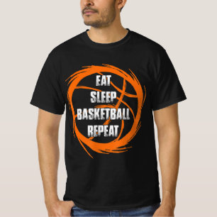 Eat Sleep Basketball Herhaal de coach van de teams T-shirt