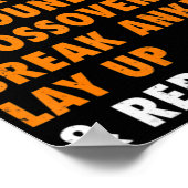 Eat Sleep Basketball Herhaal Fun Gift voor Basketb Poster (Hoek)