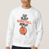 Eat Sleep Basketball Herhaal Gift Idee Funny Trui (Voorkant)
