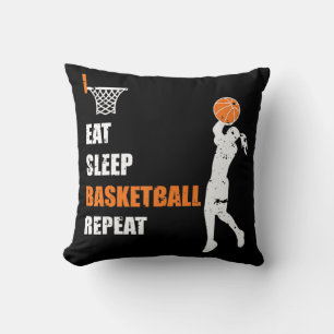 Eat Sleep Basketball Herhaal Girls Basketball Play Kussen