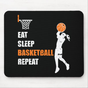 Eat Sleep Basketball Herhaal Girls Basketball Play Muismat
