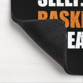 Eat Sleep Basketball Herhaal Hoodie Muismat (Hoek)