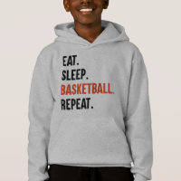 Eat Sleep Basketball Herhaal Kinder Hoodies
