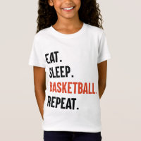 Eat Sleep Basketball Herhaal Kinder T-shirts
