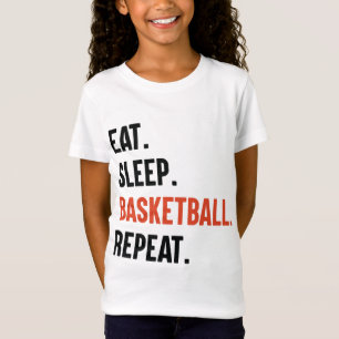 Eat Sleep Basketball Herhaal Kinder T-shirts