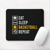 EAT SLEEP BASKETBALL HERHAAT MUISMAT (Met muis)