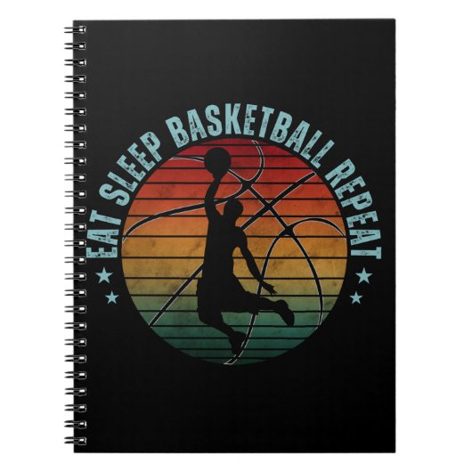 EAT SLEEP BASKETBALL HERHAAT NOTITIEBOEK (Voorkant)