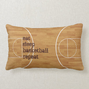Eat Sleep Basketball Herhalen Court Pillow Kussen