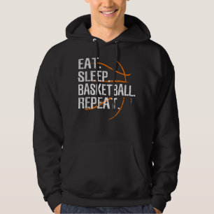 Eat Sleep Basketball Herhalen - Gift for Basketbal Hoodie
