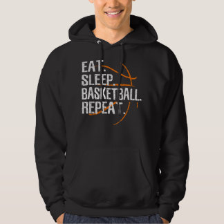 Eat Sleep Basketball Herhalen - Gift for Basketbal Hoodie