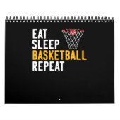Eat Sleep Basketball Herhalen Kalender (Hoes)
