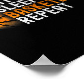 Eat Sleep Basketball Herhalen Poster (Hoek)