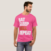 Eat Sleep Basketball Herhalen T-shirt (Voorkant volledig)