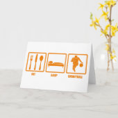 Eat Sleep Basketball Kaart (Gele Bloem)