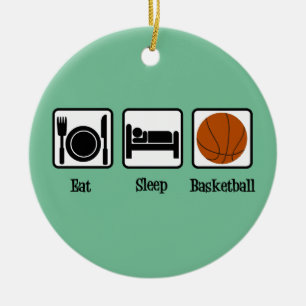 Eat Sleep Basketball Keramisch Ornament