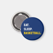 Eat Sleep Basketball Magneet (Voorkant / Achterkant)