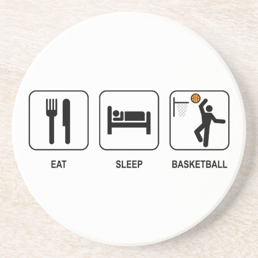Eat Sleep Basketball Onderzetter (Voorkant)