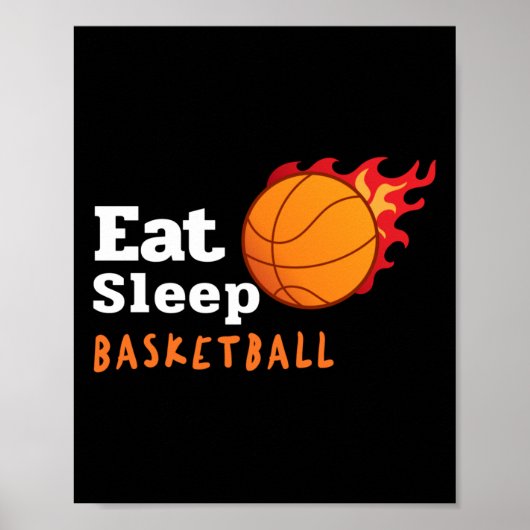 Eat Sleep Basketball Poster (Voorkant)