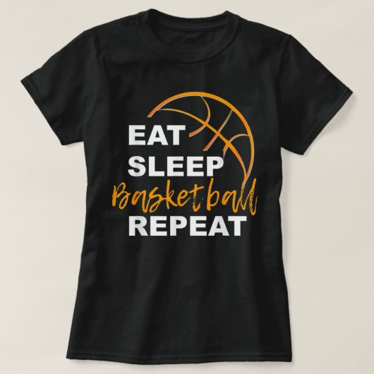 Eat Sleep Basketball Reparel apparel T-shirt (Design voorkant)
