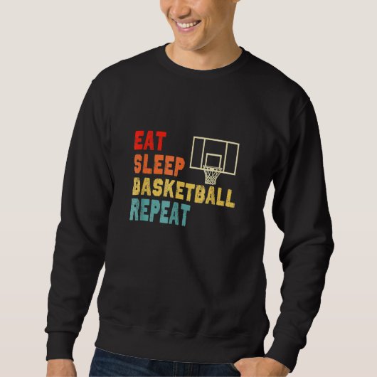 Eat Sleep Basketball Repeat Apparel For Girls, Boy Trui (Voorkant)