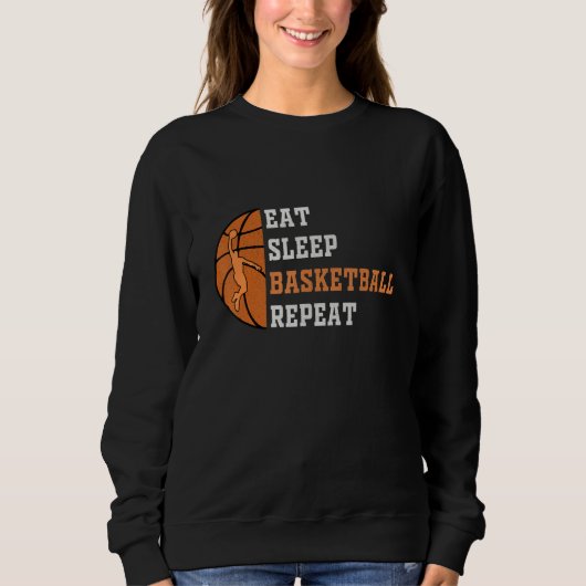 Eat Sleep Basketball Repeat basketball player Men  Trui (Voorkant)