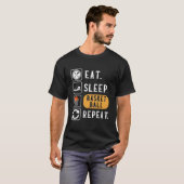 Eat Sleep Basketball Repeat Basketball T-shirt (Voorkant volledig)