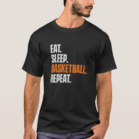 Eat Sleep Basketball Repeat  Game Trainer Baller S T-shirt (Voorkant)
