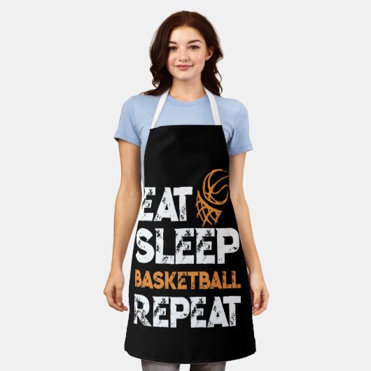 Eat Sleep Basketball Repeat Gift Dunk Schort (Gedragen)