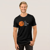 Eat Sleep Basketball Repeat on Unisex Tri-Blend Shirt (Voorkant volledig)