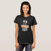 eat sleep basketball repeat saying basketball t-shirt (Voorkant volledig)