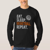Eat Sleep Basketball Repeat T-shirt (Voorkant)