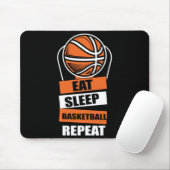 Eat Sleep Basketball Repo Player Coach Fans Love Muismat (Met muis)