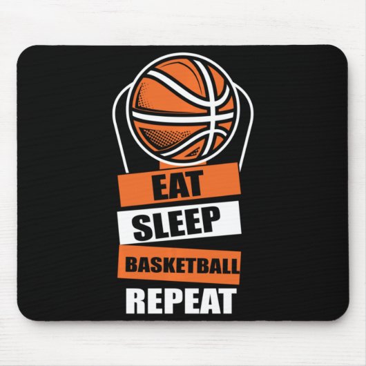 Eat Sleep Basketball Repo Player Coach Fans Love Muismat (Voorkant)