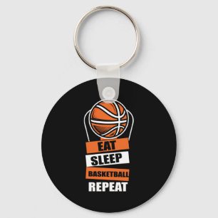 Eat Sleep Basketball Repo Player Coach Fans Love Sleutelhanger