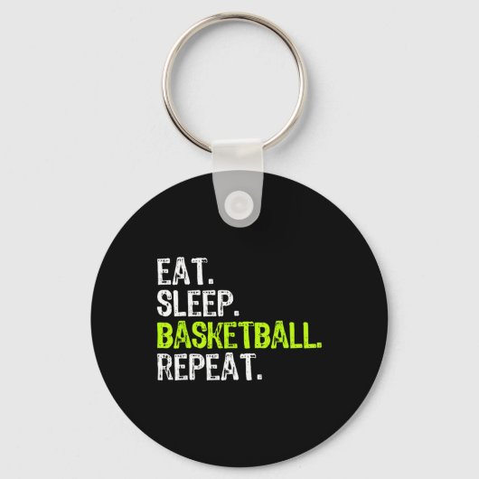 Eat Sleep Basketball Repo Player Fun Cool Lover Sleutelhanger (Voorkant)